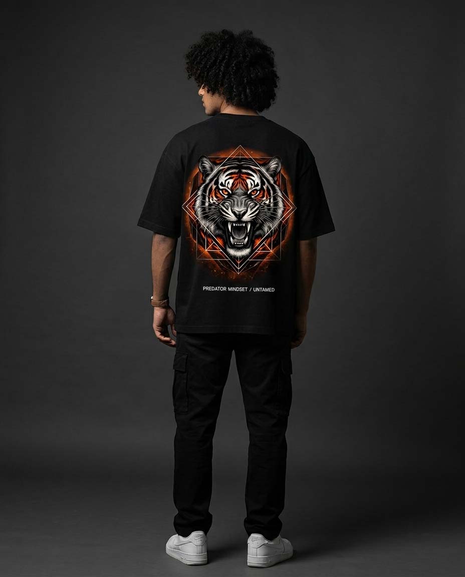 Oversized Heavyweight Cotton Tee – 240 GSM | Essential Fit | Printed T-Shirts