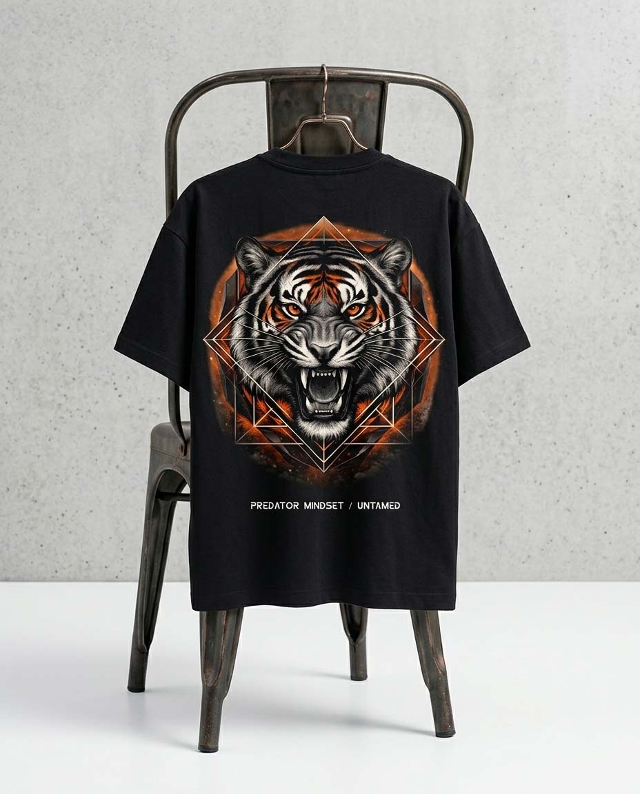 Oversized Heavyweight Cotton Tee – 240 GSM | Essential Fit | Printed T-Shirts
