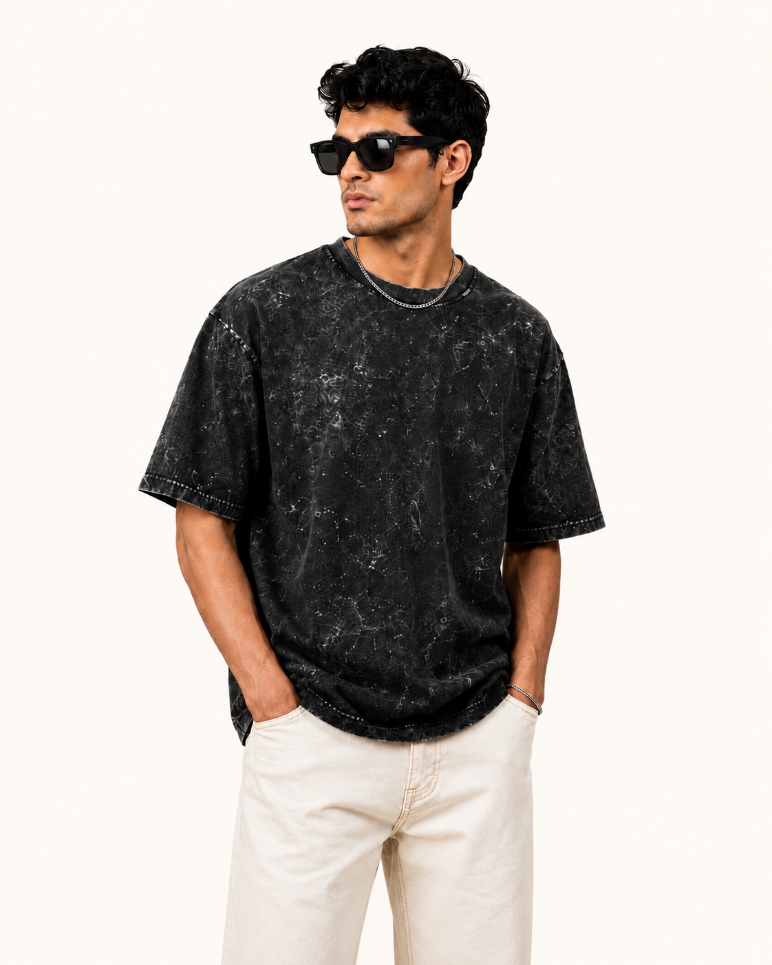 Acid-Wash Oversized Tee – 240 GSM Cotton