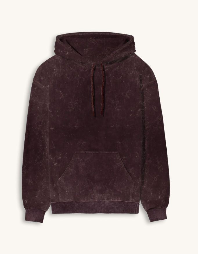 Acid-Wash Oversized Hoodie – 300 GSM Heavyweight Fleece