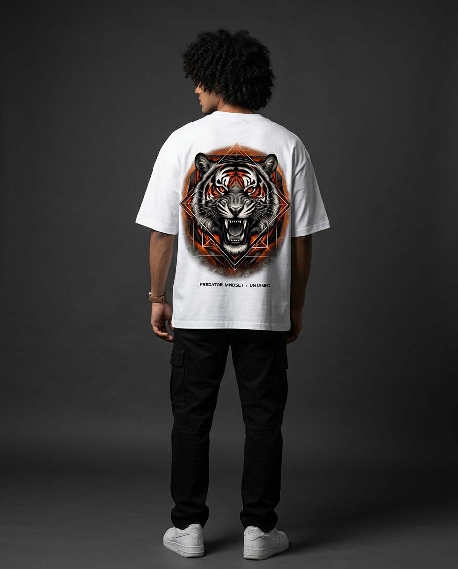Oversized Heavyweight Cotton Tee – 240 GSM | Essential Fit | Printed T-Shirts